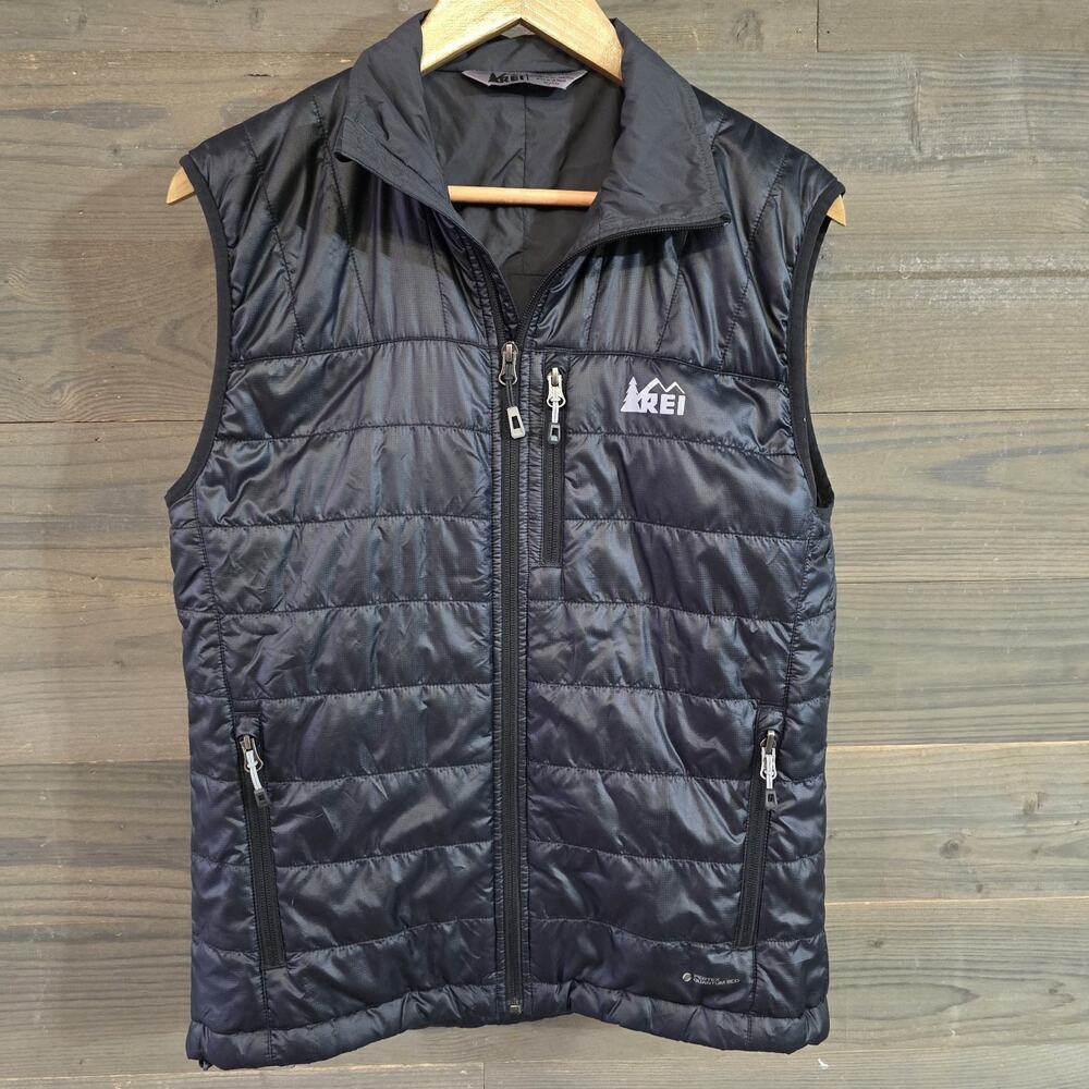 REI Revelcloud Vest Women's Small Black PrimaLoft Pertex Quantum Eco Puffer